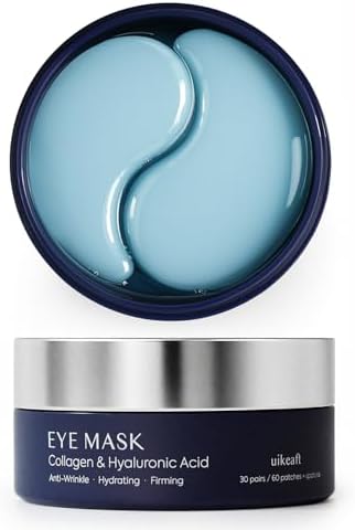 Under Eye Patches for Puffiness and Bags: Eye Mask for Puffy Eyes and Dark Circles Treatment with Collagen Hyaluronic acid - Women Cooling Gel Pads for Brightening Hydrating Anti-Wrinkles 30 Pairs
