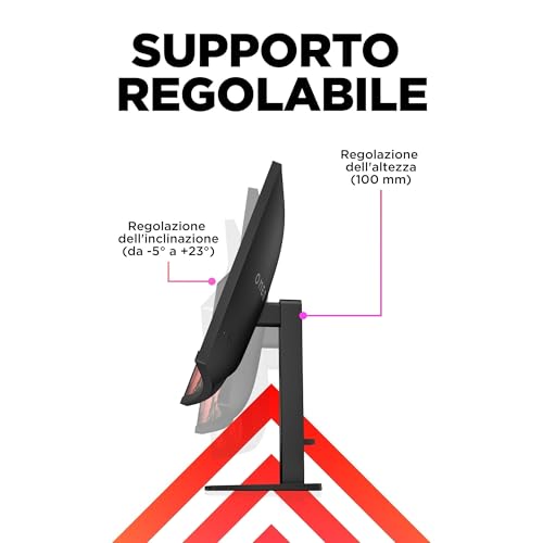 OMEN 32c, Monitor Curvo da 32 pollici, Pannello VA 16:9 2K QHD 165Hz, 1 ms, DisplayHDR 400, Antiriflesso, 400 nits, AMD FreeSync, VESA 100x100 mm, HDMI 2.0, Displayport, USB-C, USB-A, Nero - Monitor - Immagine 5