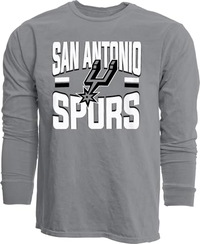 San Antonio Spurs NBA Officially Licensed Long Sleeve T-Shirt Ringspun Bold Team Color, Large