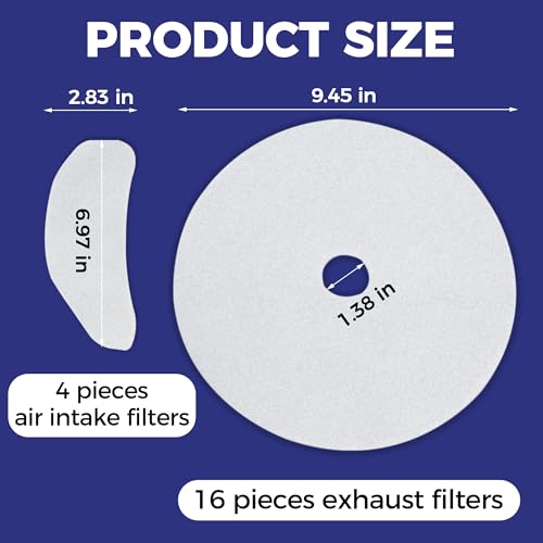 Extra Thick Cloth Dryer Exhaust Filter Set 20 PCS Fit for Sony a, Panda, A-vent, Magic Chef Dryers 16 Exhaust Filters & 4 Air Intake Filters By Romalon - Thumbnail 2