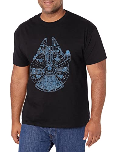 T-Shirt Star Wars Faucon Bleu Homme fini les vêtements pop culture ternes