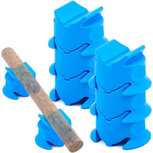 BreezeHug 6 Pack 4/6 Pack Horse Training Jump Block Holders for Ponies Mini Horses & Pet Dogs Adjustable Equestrian Jump Rail Razers Lightweight Jumping Training Equipment (Poles Not Included)