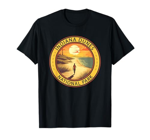 Indiana Dunes National Park Illustration Travel Art T-Shirt