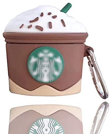 Image of Techmount Compatible with Airpods Pro GEN-2 (2022) Case Cover Silicone Cartoon Character 3D Cover Wtih 360 Protection Airpods Pro 2 Cover Case (NOT for Any Other AIRPODS) (Starbucks Brown)