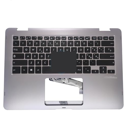 FDMOZRE TP401 PC UK GB SP �C�^���A���L�[�{�[�h �g�b�v�P�[�X �p�[�����X�g �L�[�{�[�h ASUS for VivoBook Flip 14 TP401N TP401NA TP401MA F123IT00 F123UK00(IT�C�^