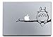 Vati Leaves Removable Creative Cartoon My Neighbor Totoro Standing On A Tree Decal Sticker Skin Art Black for Apple MacBook Pro Air Mac 13