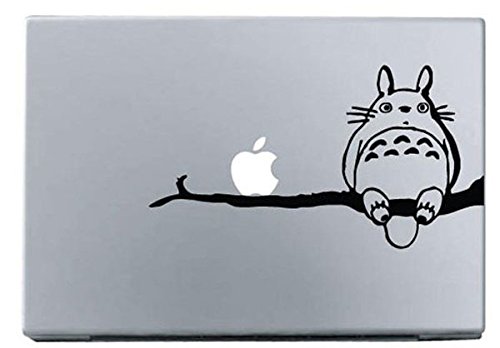 Vati hojas desprendibles de la historieta de Mi Vecino Totoro Coloca En Un Arte Negro Árbol de la etiqueta engomada de la piel para Apple Macbook Pro Aire Mac 13 