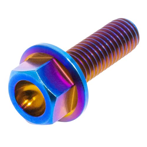 64チタン フランジボルト M8×25 P1.25 全ネジ 焼き色 チタンボルト フロントキャリパー ニッシン NISSIN カスタム ボルト 自転車