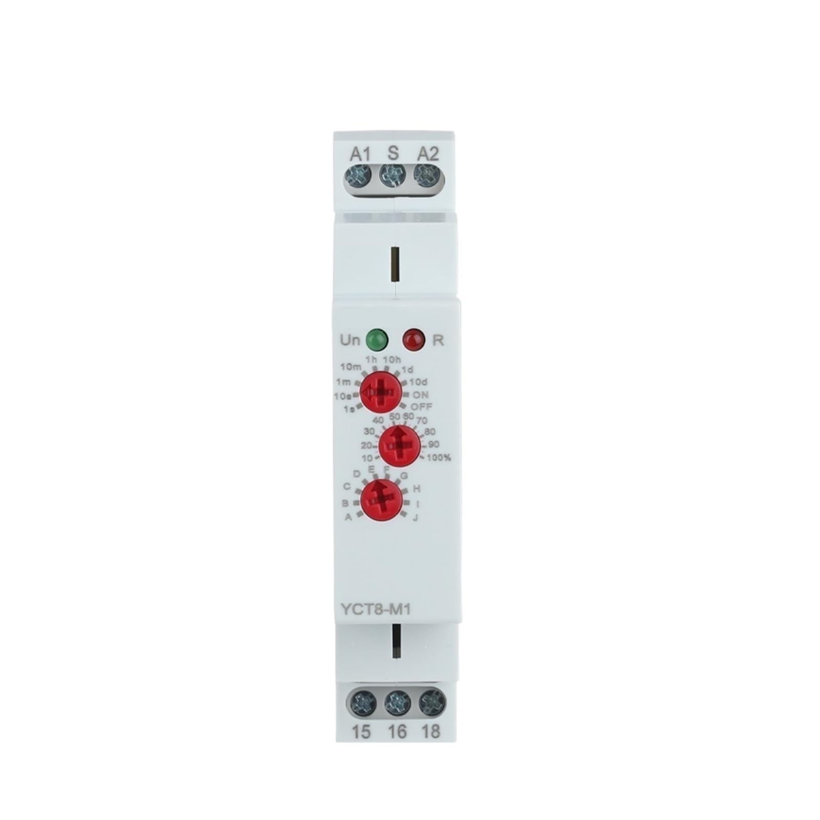 Relè temporizzato multifunzione YCT8-M 16A con 10 funzioni scelte Ritardo tipo guida DIN CA 230 V