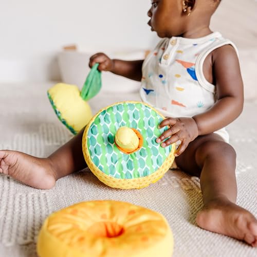 Image of Melissa & Doug Multi-Sensory Pineapple Soft Stacker Infant Toy - Stacking Toys For Babies, Pineapple Stacking Toy For Infants
