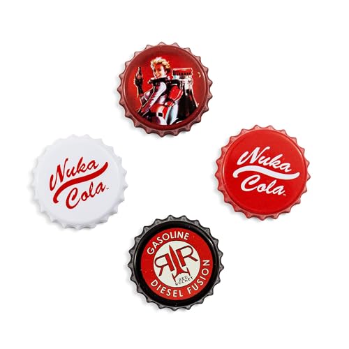 Set de 4 imanes Nuka-Cola Fallout para refrigerador
