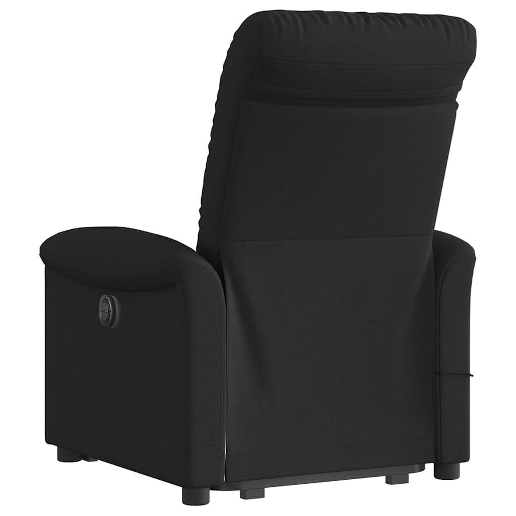 Genérico Sillón de Masaje eléctrico reclinable elevable Tela Negro,Sillas,Sillones-3303286