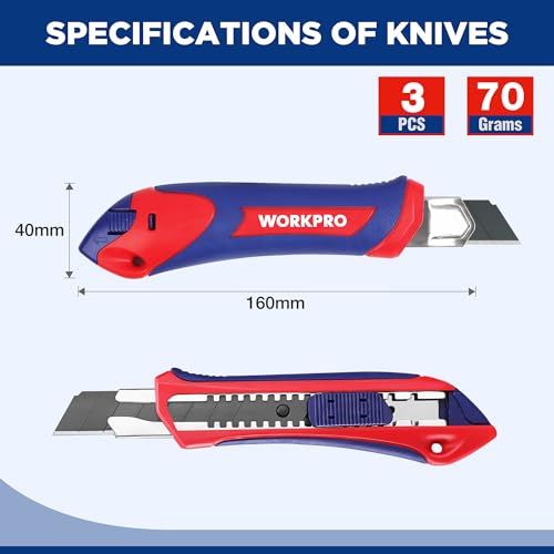 WORKPRO Snijmessen Set - Afbeelding 3