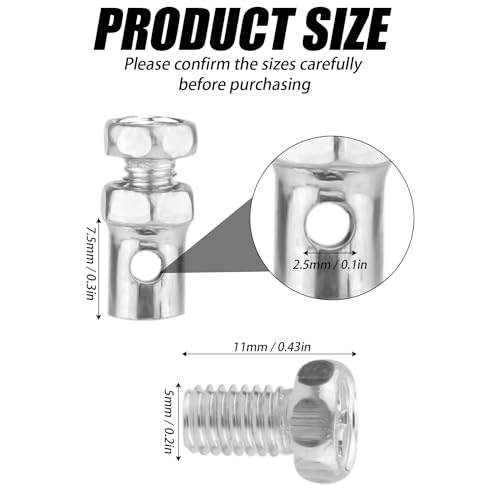 Image of 20pcs Universal 1 /8 inch Clutch Brake Throttle Cable Ends Stops Locks