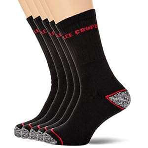 Lee Cooper Workwear LCSCK603 Mens Pack Of 5 Heavy Duty Hard Wearing Work Safety Socks
