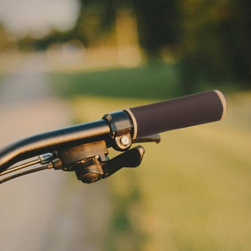 Cubiertas de manillar de cuero con absorción de impactos para moto 6