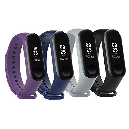 honecumi Colorful Bands Replacement for Mi Band 4 Mi 3 Watch Band Wrist Band Strap Bracelet for Men Women Mi 4 Watchband Accessory Pattern Mi Band 3 Smartwatch Strap Bands -Xiao mi 4 /3 Band