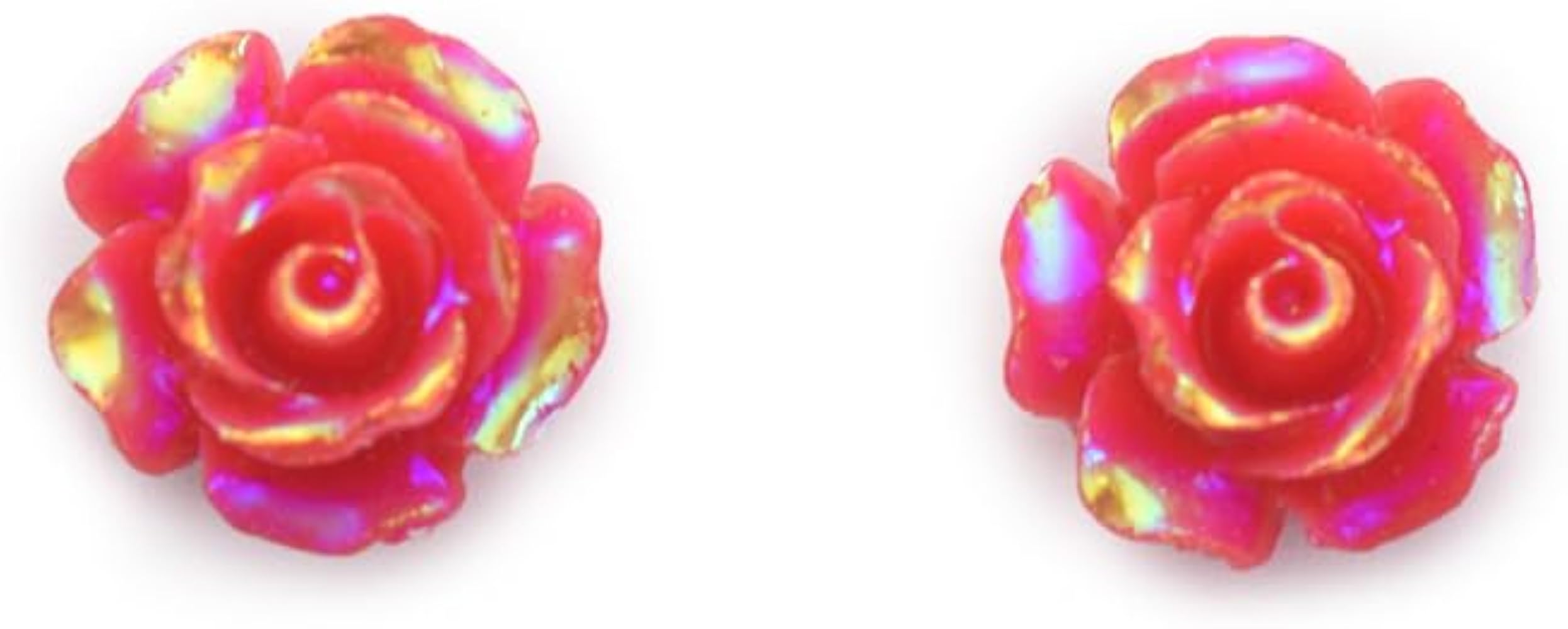 Amazon | ピアス フラワー レッド キレイ 薔薇 ピアス バラ ばら 花