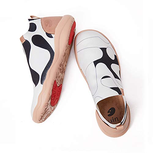 UIN Men's Walking Shoes Slip On Knitted Casual Boots Lightweight Comfort Fashion Sneaker The New Us4