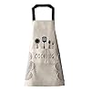 DILLMAN Women Kitchen Apron with Hand Wipe Pockets，Big Pocket,Hand-wiping, Waterproof for Cooking Baking (WHITE)
