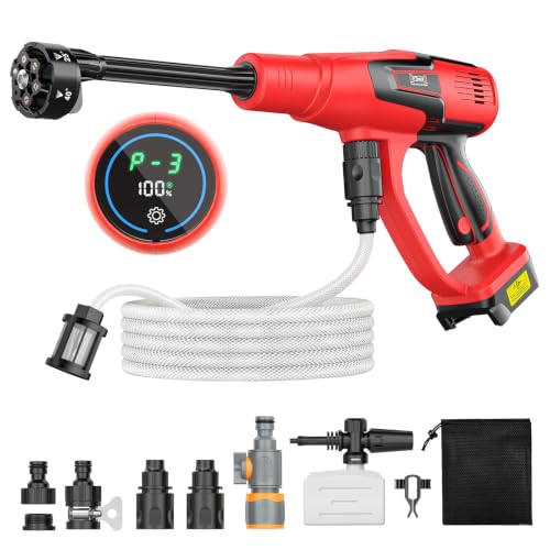 DIYtoolifz Cordless Portable Washer Compatible with Milwaukee 18V Battery, 1200 PSI Handheld Washer, 6-in-1 Nozzle for Car Wash, Driveway, Garden, Patio & Fence (Tool ONLY, Battery NOT Included) by DIYtoolifz - Used condition - US$103.77