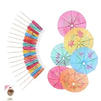 50 Stück Cocktail Schirmchen,Cocktailschirmchen,Papier Sonnenschirm Cocktail Deko Sommerfest,Cocktailbar Deko,Papier Mini Papierschirmchen,Eisschirmchen Bunte für Partys,Sommerfest,Fruchtdekoration