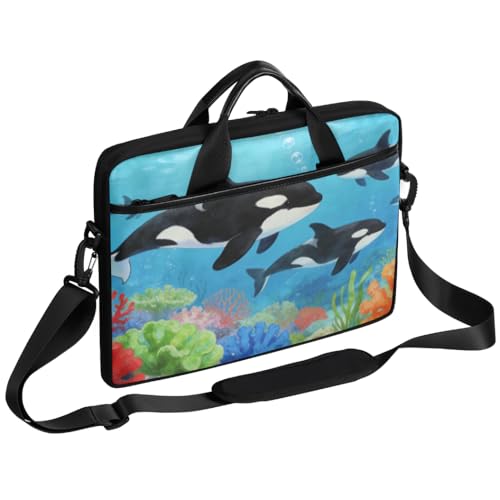 Bolso para laptop con diseño de ballena, 14-15 pulgadas miniatura 1