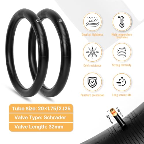 Hycline Kids Bike Replacement Tires Set: 2-Pack
