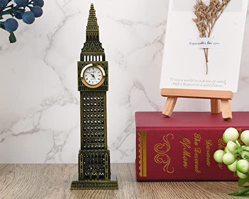 DS. Distinctive Style Decoración de Estatua Modelo Torre Big Ben metálica (23,5 cm)