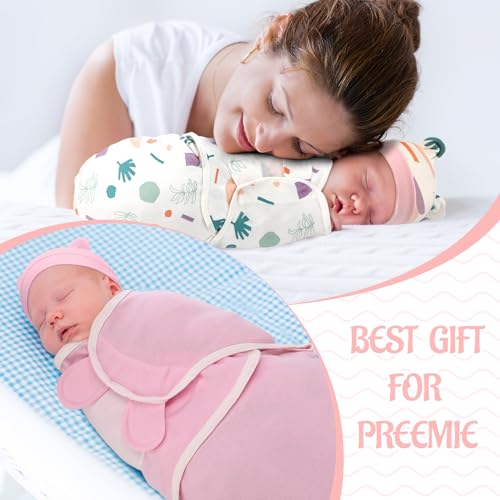 Image of Buryeah 4 Pack Preemie Swaddle Blanket Wrap Set