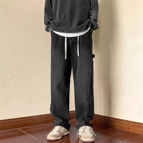 Men Wide Leg Cowboy Pants Trousers Harajuku Korean Soft Style Jeans2