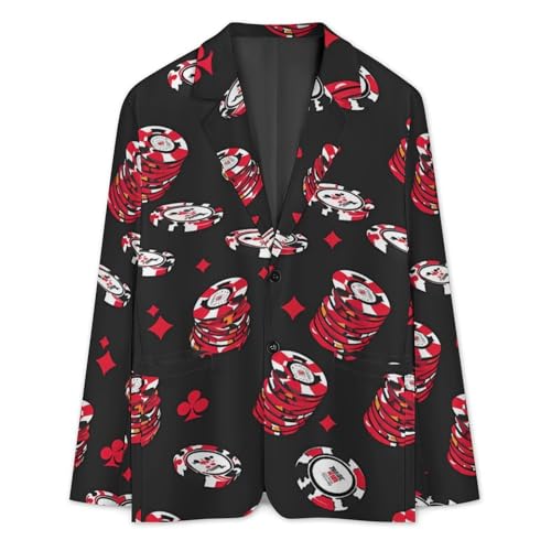 WSOP Poker Men's Classic Fit Suit Two Button Blazer Business Coat Tuxedo for Wedding Dinner3