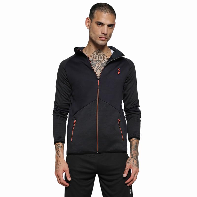 Image of CAHOOT Men's Jacket With Insert Pocket For Casual Wear | Hooded Neck | Long Sleeve | Zipper Closure | Polyester Jacket Crafted With Comfort Fit For Everyday Wear