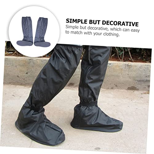 1 par de fundas impermeables para zapatos gruesas, reutilizables y fáciles de poner y limpiar, para uso al aire libre miniatura 6