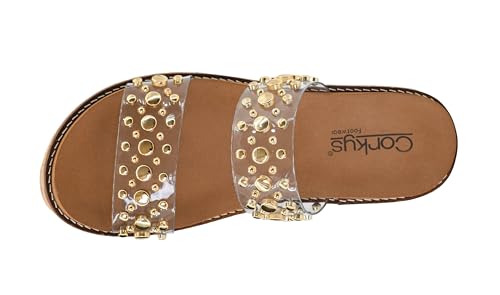 Corkys Footwear Womens Bad Habit Wedge Sandals - Featuring a 2.5-Inch Heel, Double Strap with Metal Studs, and A Plush EVA Insole For All Day Comfort and Wear4