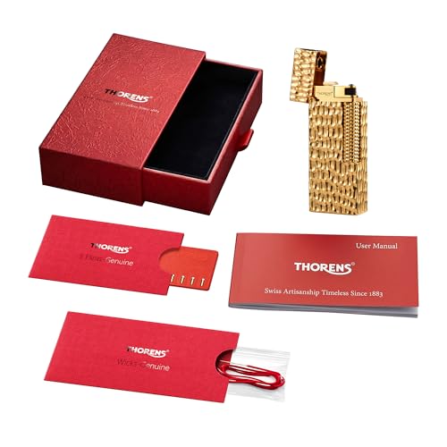 Encendedor THORENS Narrow Dorado clásico en caja de regalo miniatura 1