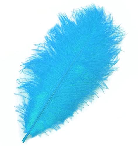 Dark Turquoise Ostrich Feathers x 2 (approx 6 to 7 inches) Crafts, Sewing, Costuming, Millinery etc