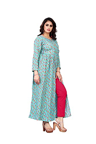 Image of H.E HAMZA ENTERPRISER Printed Crepe Material Brown Western Dress For Women