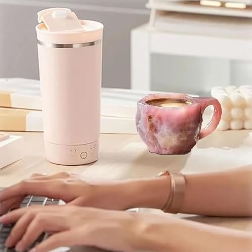 Taza de café mineral con apariencia de ágata natural miniatura 5