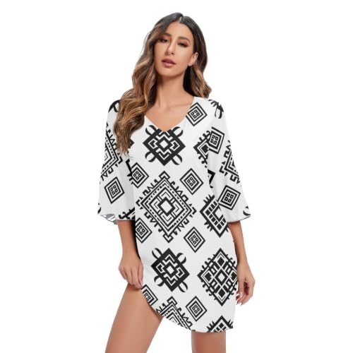 Robe décontractée en mousseline de soie col V : finie la chaleur avec ce look noir léger