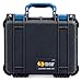 Pelican Protector 1400 Case by ColorCase - Black - Medium Size Waterproof Case with Pick & Pluck Foam & Convoluted Lid Foam - Blue Handles & Latches