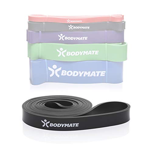 BODYMATE Fitnessband 208 cm, elastisches Widerstandsband aus Naturlatex,...