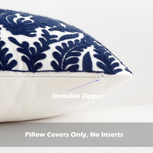 HWY-50-Navy-Blue-Embroidered-Throw-Pillow-Covers-18×18-Inch-Cotton-Decorative-Cushion-Covers-Floral-Branches-Accent-Throw-Pillow-Cases-for-Couch-Sofa-Bed-Living-Room-1-Piece HWY 50 Navy Blue Embroidered Throw Pillow Covers 18×18 Inch Cotton Decorative Cushion Covers Floral Branches Accent Throw Pillow Cases for Couch Sofa Bed Living Room 1 Piece