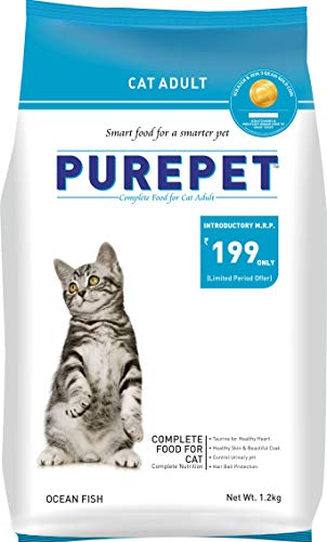 Image of Purepet Chicken & Veg Adult Dog Food, 9 kg & Ocean Fish Adult Cat Food, 1.2kg