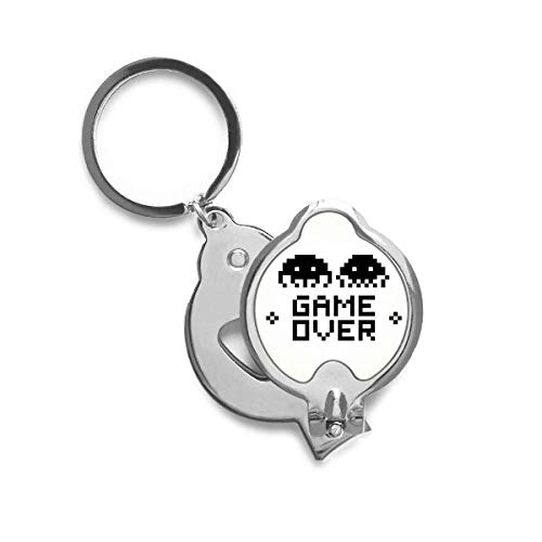 Coupe-ongles Pixel Monster Game Over en métal pour manucure