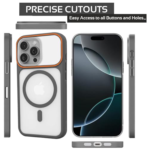 Image of AIBEX Protective Case for iPhone 12 / iPhone 12 Pro|Slim Protective Back Cover with Camera Lens Protection, Strong Magnetic Support & Anti-Slip Grip|Military Grade Drop Protection - Grey