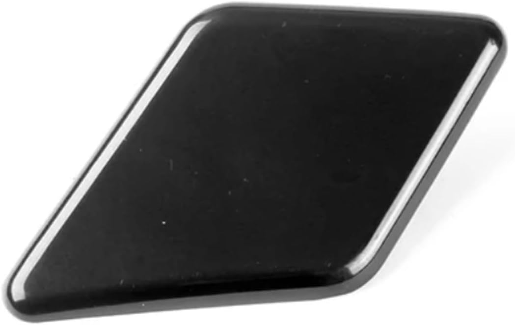 Headlight Washer Cover Cap Pair 28659HV08E 28658HV08E Compatible with Nissan for Qashqai for Dualis J11 2018-2021 Front Bumper Headlamp Washer Nozzle Cover Left Right Black Plastic