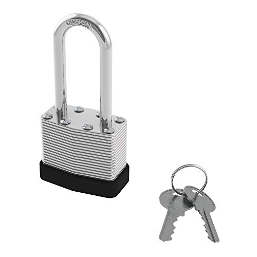 CINCINNO Laminated Heavy Duty Padlocks Keyed Alike Set of 6,Key Lock of 1-9/16\"(40mm) Wide Body 2-inch Long Shackle Padlocks with Same Keys