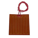 12V,25W Silica Gel Flexible Polyimide Heater Plate Adhesive Hot Foil Heater PI Heating Film Automotive Parts,(60 x 70mm,12V,25W)