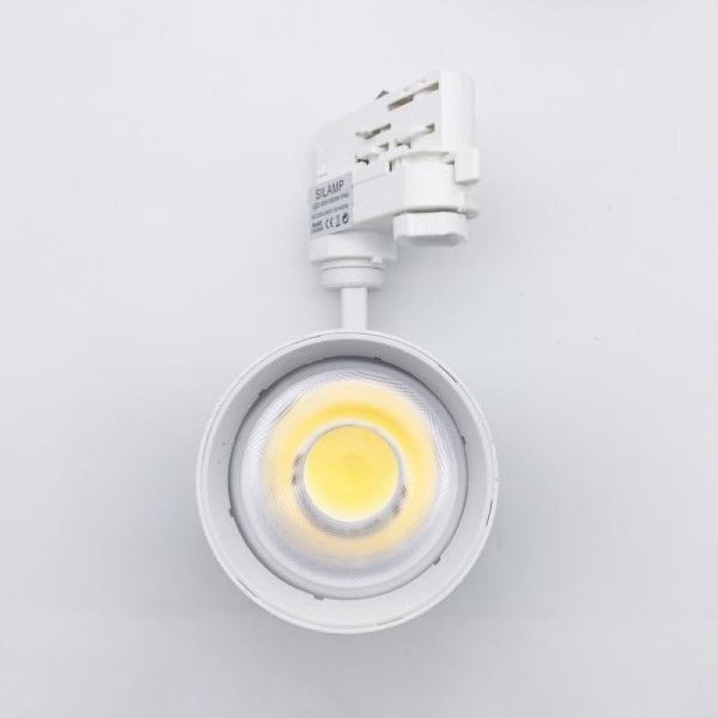 Spot LED sur Rail Triphasé Blanc 30W 80° - Blanc Neutre 4000K - 5500K - SILAMP
